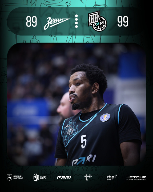 БК &laquo;Пари Нижний Новгород&raquo; победил &laquo;Зенит&raquo; в Санкт-Петербурге