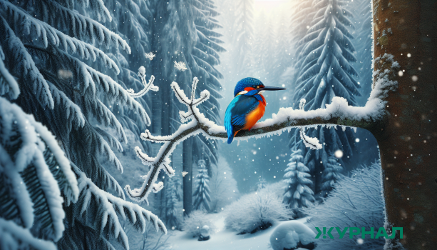 Зимородок остался зимовать в Нижегородской области впервые зафиксировано