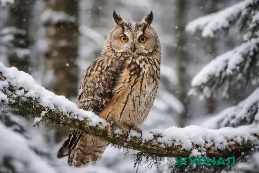 Ушастую сову спасли в Нижнем Новгороде после травмы от ворон