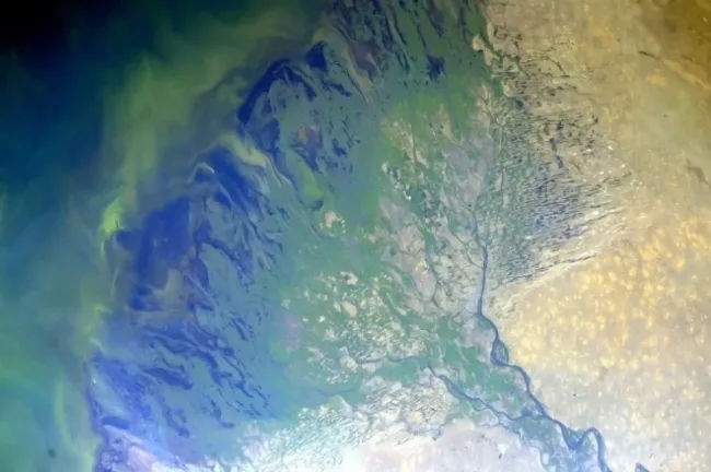 Космонавт Олег Артемьев поделился фото Волги из космоса