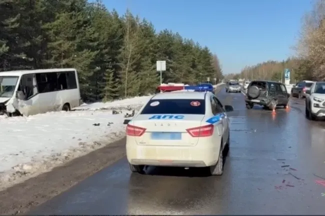 ДТП с микроавтобусом и &laquo;Нивой&raquo; произошло в Борском округе Нижегородской области