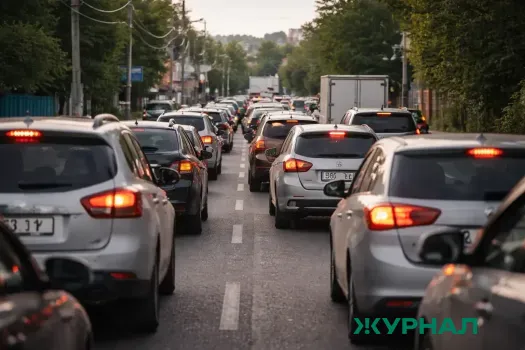 Пробка на перекрестке Ванеева и Надежды Сусловой образовалась из-за замены трамвайных путей